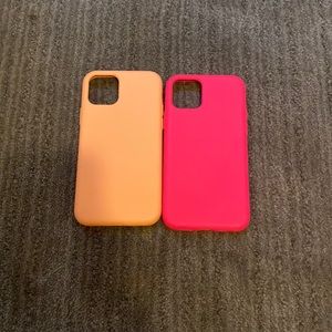 Pink and orange cases